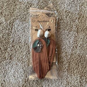 Montana West Brown and Silver Earrings